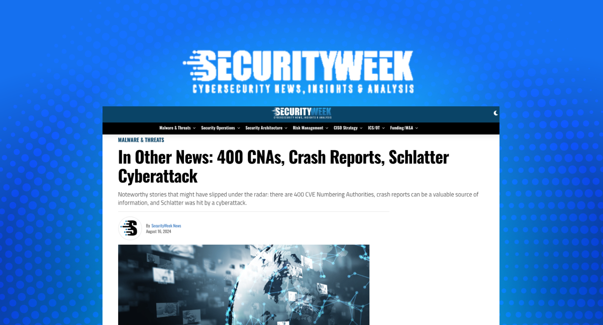 In Other News: 400 CNAs, Crash Reports, Schlatter Cyberattack